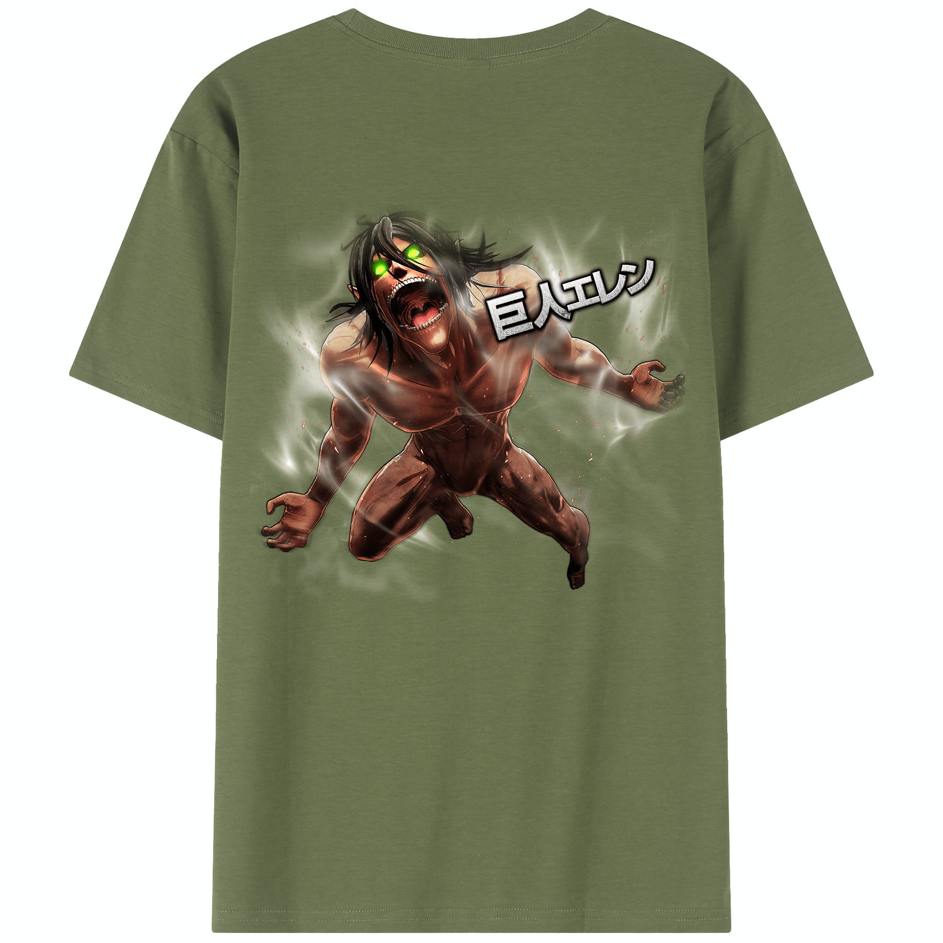（画像用） 進撃の巨人 Attack on Titan 綿100％半袖Tシャツ（背面プリント）